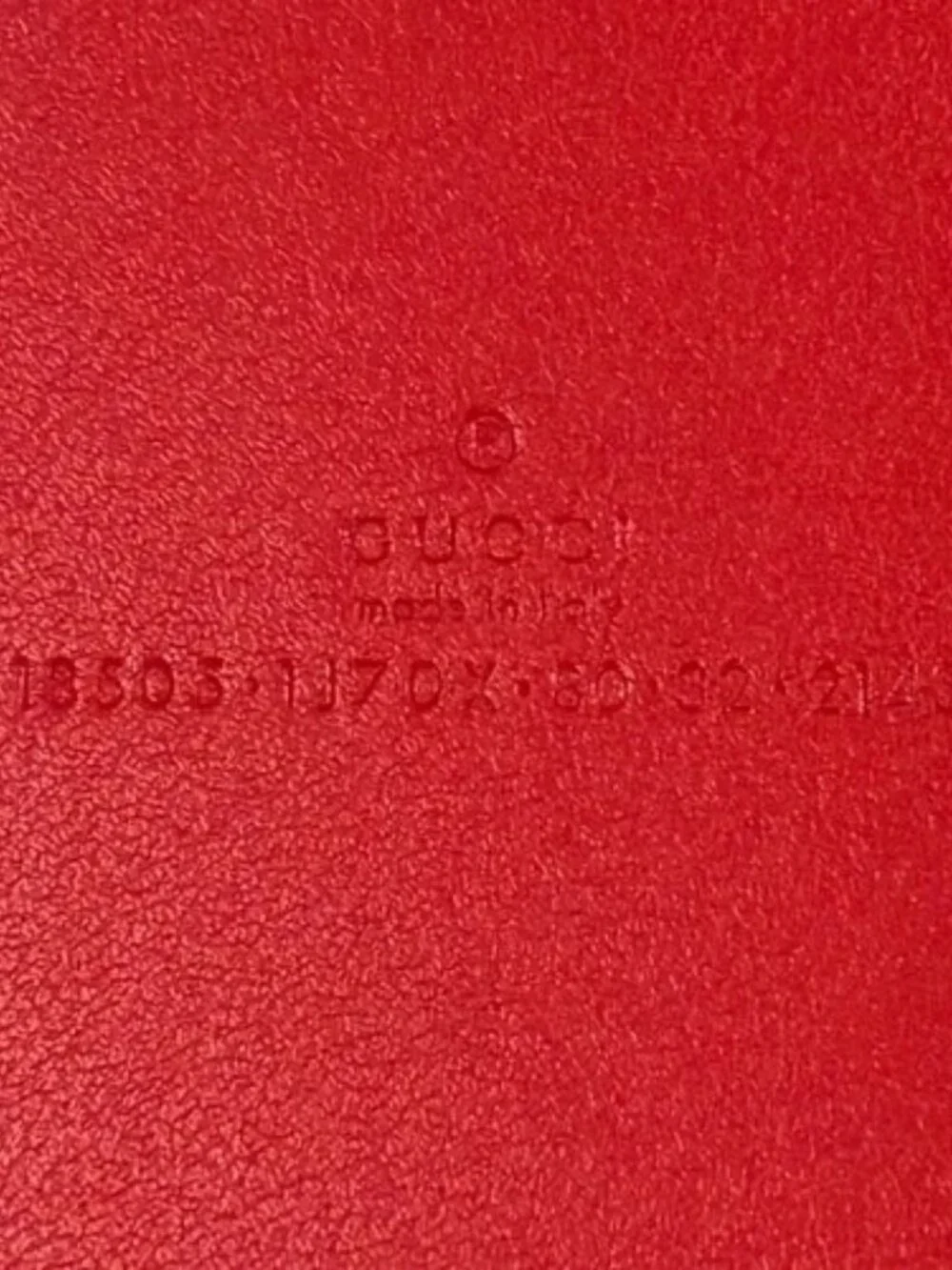 GUCCI 718505 Red Patent Leather Belt